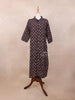 Wine Kurti Top Adorned with Floral Prints Design - Diadem