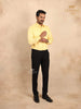 Solid Yellow Full Sleeves Cotton Shirt - Diadem