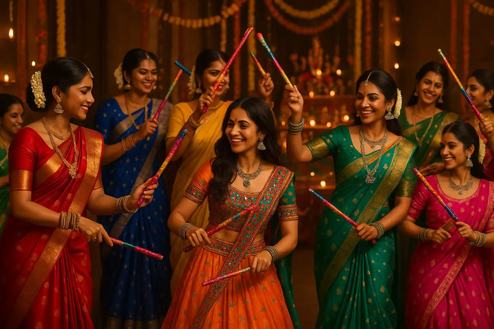 Top Navaratri Sarees & Lehengas in Chennai for Garba, Dandiya & Festive Nights - Diadem