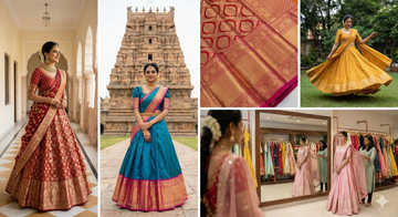 banarasi silk lehenga for brides