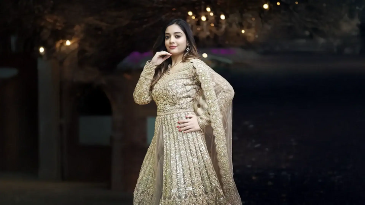 best Embroidery Net Lehenga in chennai