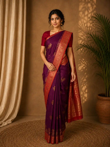 Model wearing pink reception designer saree