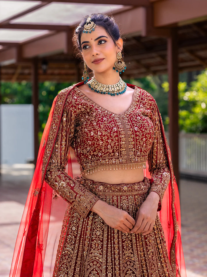 Traditional Indian bridal lehenga outfit