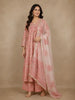 Beige And Red Floral Design Cotton Salwar Suit