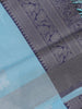 Sky Blue Geometric Diamond Designed Silk Saree - Diadem
