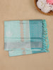 Mint Green Geometric Diamond Designed Silk Saree - Diadem