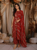 Rust Red Floral Printed Design Cotton Salwar Suit with Dupatta
