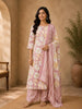 Pink Floral Designed Cotton Salwar Suit