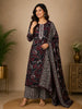 Multicolour Semi Silk Floral Printed Salwar Suit