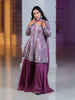 Woodrose Pink Floral Design Crepe Salwar Palazzo Suit