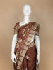 Coffee Brown Abstract Designed Semi Tussar Silk Saree