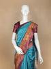 Sky Blue Floral Designed Art Silk Saree