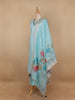 Sky Blue Floral Designed Cotton Salwar Suit - Diadem