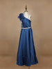 Ink Blue Satin Gowns for Mother & Daughter - Diadem