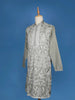 Pista Green Floral Embroidery Semi Silk Kurta Set With Pant