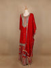 Red Floral Embroidery Crepe Palazzo Salwar Suit - Diadem