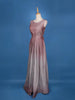 Ombre Effect Shimmer Solid And Glitter Work Party Wear Gown