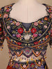 Black Floral Embroidered Chiffon Bridesmaids Lehenga - Diadem