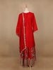Red Floral Embroidery Crepe Palazzo Salwar Suit - Diadem