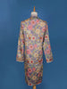 Purple Sequins And Floral Printed Semi Silk Kurta Set With Pant