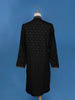Black Sequins And Mirror Work Raw Silk Kurta Set With Pant