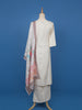 White Floral Design Cotton Salwar Suit - Diadem