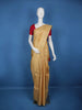 Beige Golden Zari Woven Kanchipuram Silk Saree