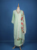 Pista Green Straight Cut Salwar Suit Adorned with Embroidery and Floral Design with Dupatta - Diadem