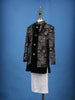 Teal Blue Velvet Floral Embroidery Sherwani And Pant Set - Diadem