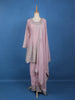 Light Pink Floral Designed Georgette Salwar Suit - Diadem