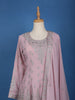 Light Pink Floral Designed Georgette Salwar Suit - Diadem
