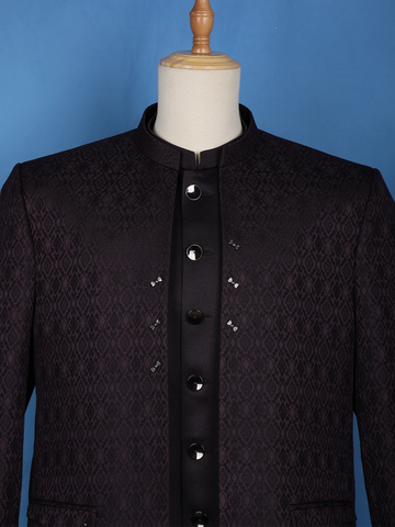 Black Diamond Embroidery Men's Suit - Diadem
