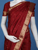 Burgundy Floral woven Silk Saree - Diadem