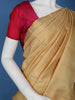 Beige Golden Zari Woven Kanchipuram Silk Saree