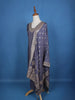 Blue Floral Designed Semi Silk Salwar Suit - Diadem