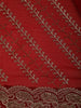 Red Paisley Embroidery Georgette Fancy Saree - Diadem