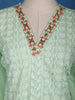 Pista Green Straight Cut Salwar Suit Adorned with Embroidery and Floral Design with Dupatta - Diadem