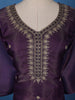 Purple Floral Designed Shimmer Straight Cut Salwar Suit - Diadem