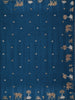 Dark Blue Elephant and Floral Designed Semi Tussar Saree - Diadem
