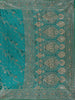 Peacock Green Floral Designed Bridal Banarasi Silk Saree - Diadem