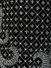 Black Abstract Embroidery Velvet Men's Suit - Diadem