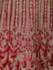 Queen Pink Floral Embroidery Net Bridal Gown - Diadem