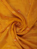 Yellow Floral Designed Raw Silk Saree - Diadem