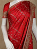 Red Floral Weave and Stone Work Banarasi Silk Saree - Diadem