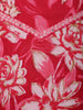 Pink Floral Design Printed Cotton Salwar Suit - Diadem