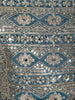Teal Blue Floral Mirror Zari Embroidery Georgette Lehenga - Diadem