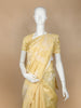 Light Yellow Floral Prints Semi Tussar Silk Saree
