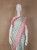 Pastel Green Floral Woven Pure Kanchipuram Silk Saree - Diadem