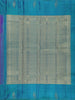 Blue Floral Woven Pure Kanchipuram Silk Saree - Diadem