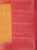 Orange Semi Tussar Silk Solid Designed Saree - Diadem
